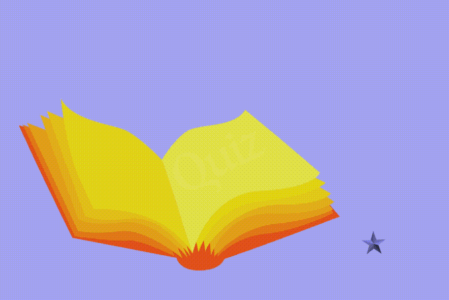 Un gif représentant un livre