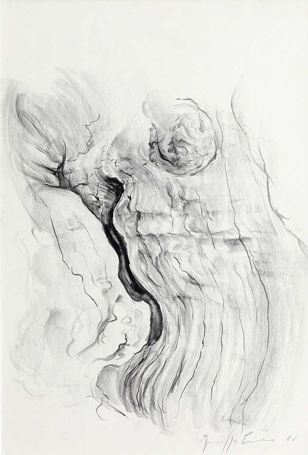 Studio per Biforcazione [Étude pour Bifurcation], 1986, crayon sur papier 