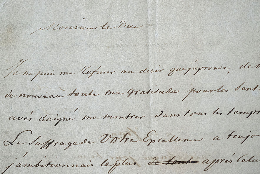 Facsimilé de la lettre du général Jomini.